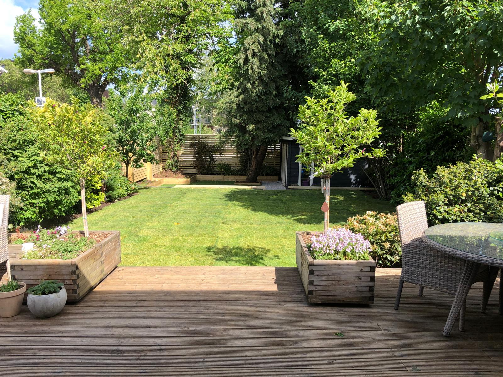 Finished garden & lawn